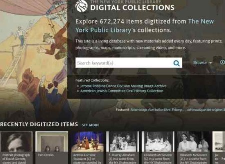 nypl digital collection home