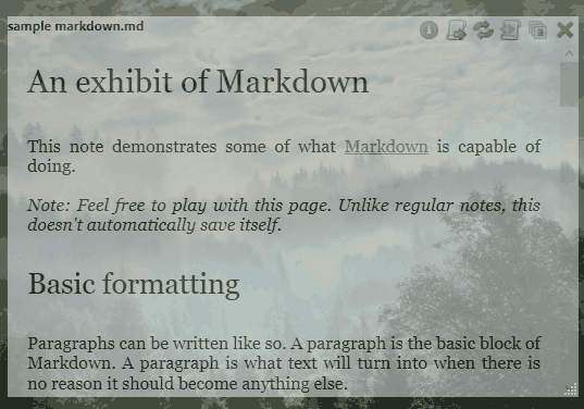 open and read a text or markdown file