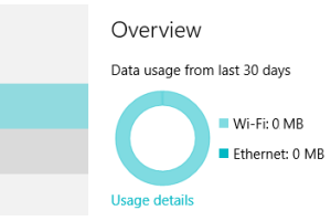 reset data usage in Windows 10