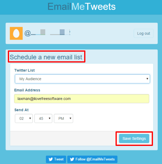 schedule a new email list