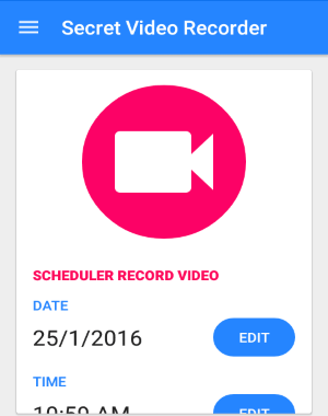 schedule video recording on android