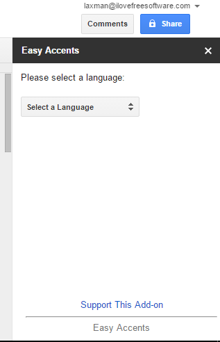 select a language