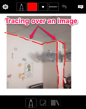 tracing over images