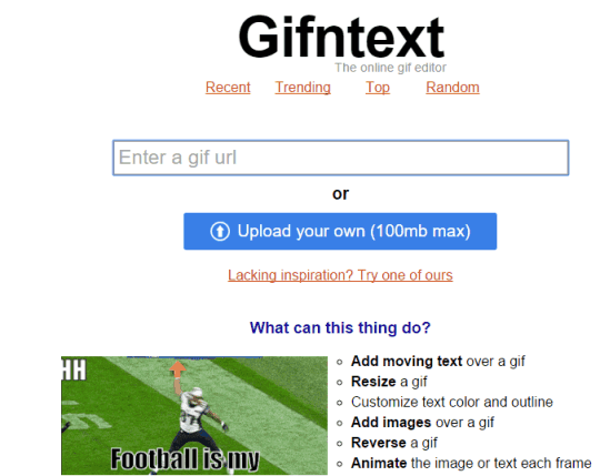 upload an animated GIF