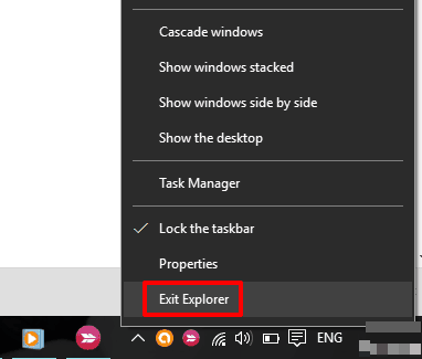 use hotkey to access Exit Explorer