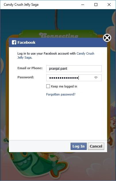 Candy Crush jelly saga facebook connect