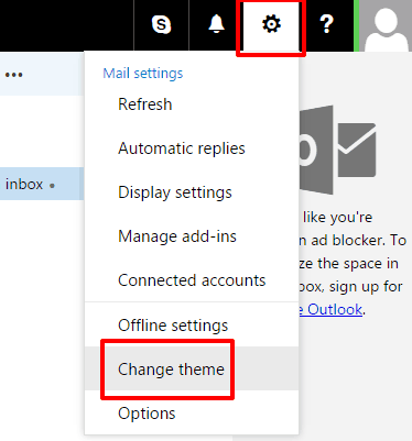 Change theme option