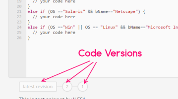 Code Snippet Versions in CodePad