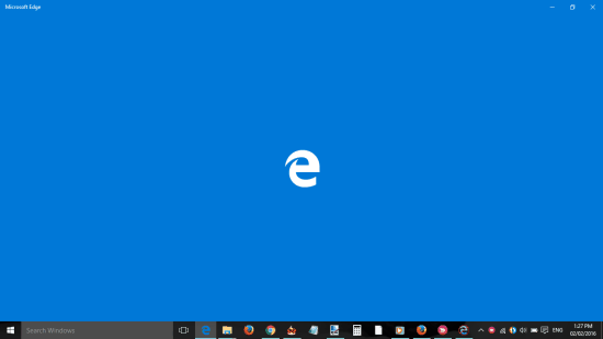 Microsoft Edge window will appear for a second only