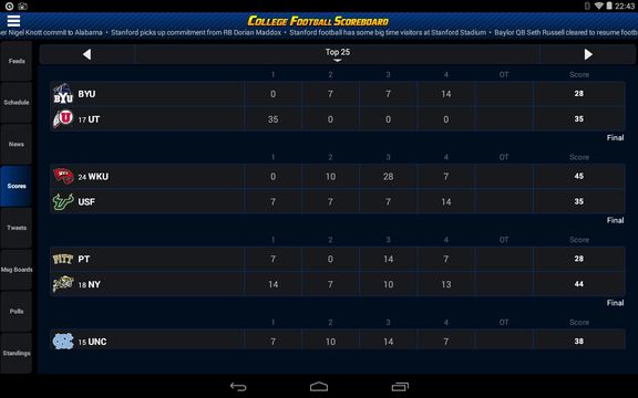 college football results apps android 1