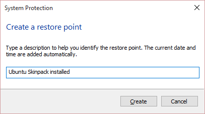 create restore point summary