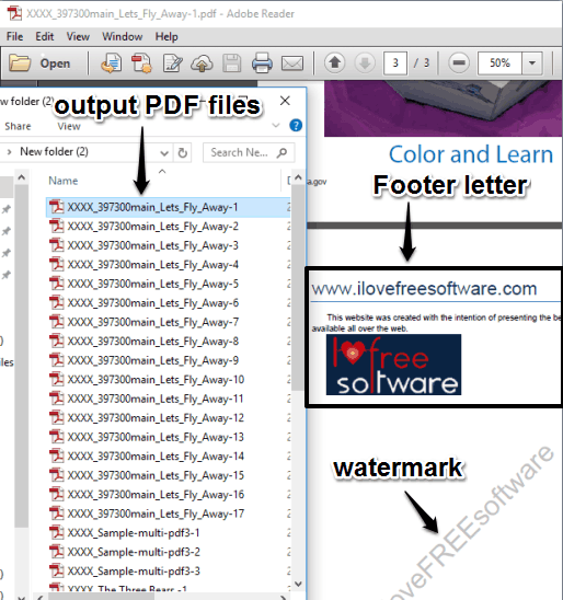 output PDF files