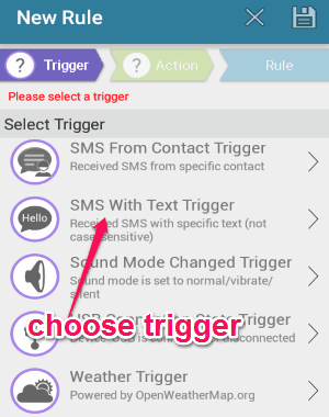 select trigger