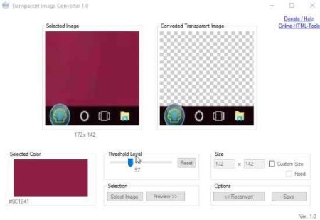 trasparent image converter first conversion