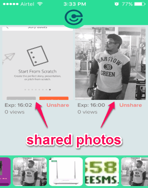 unshare shared images