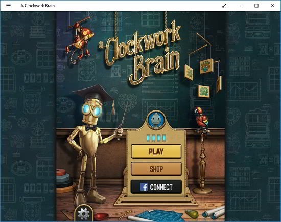 A Clockwork brain main screen