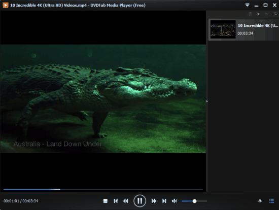 DVDFab Media Player- free media player with 4K Video support