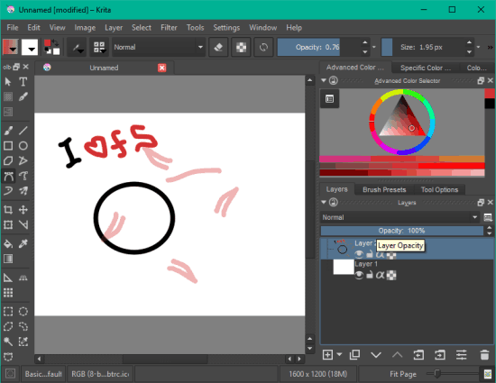 Krita- interface