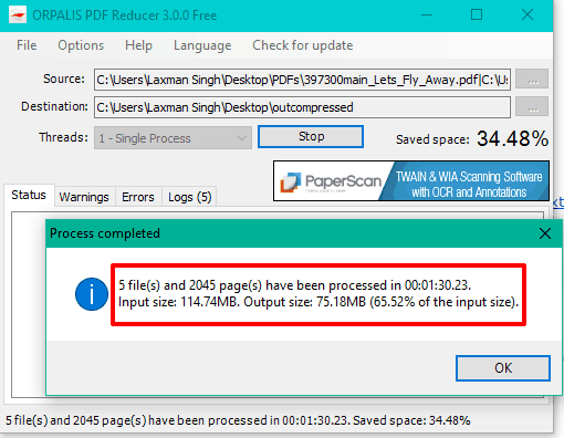 ORPALIS PDF Reducer- bulk PDF compressor