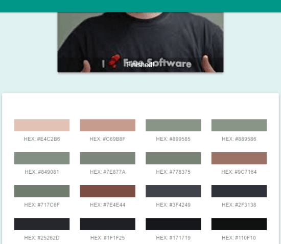 Palette Creator- generate color palette from any online image