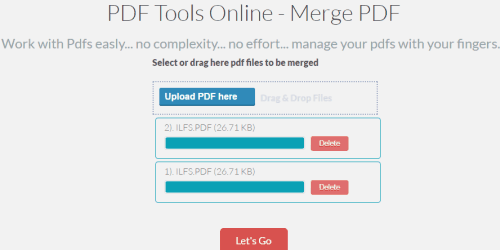 PDF Tools Online-Merge PDF Tool