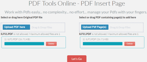 PDF Tools Online-PDF Insert Page