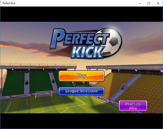 Perfect Kick main screen