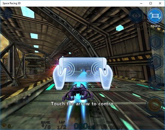 Space Racing 3D controls