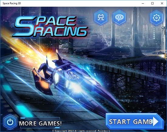 Space Racing 3D main screen