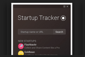 Startup Tracker Chrome extension