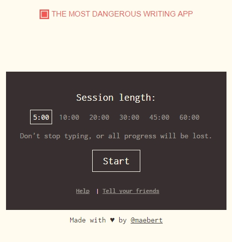 The Most Dangerous Writing App