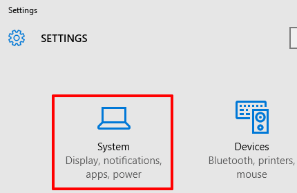 access System menu