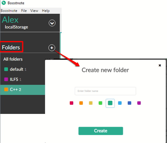 access folders and create new folder