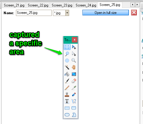 capture active window or a specific area