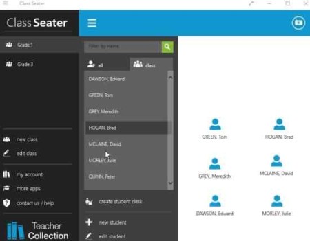 class seater seating chart