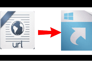convert internet shortcut files to Windows shortcut files