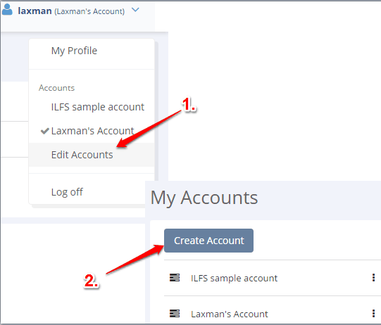 create accounts
