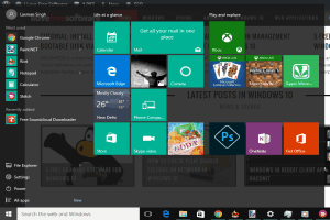 enable transparency for Windows 10 start menu