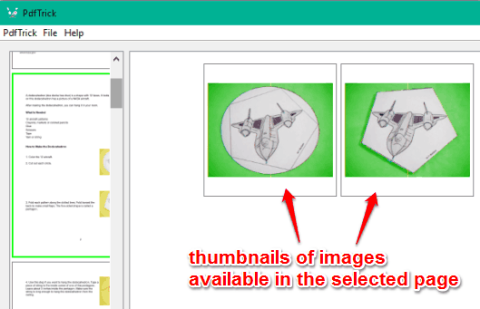images of a PDF page