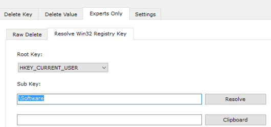 resolve Win32 Registry key