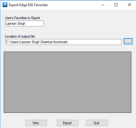 set output location