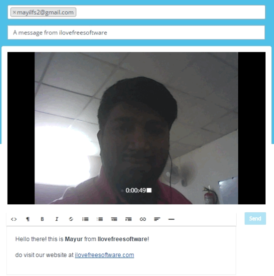 free video message web application