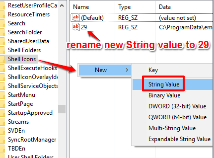 rename string value to 29