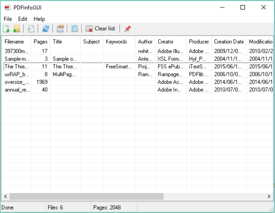 PDFInfoGUI- free PDF metadata viewer