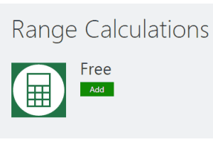Range Calculations Excel add-in