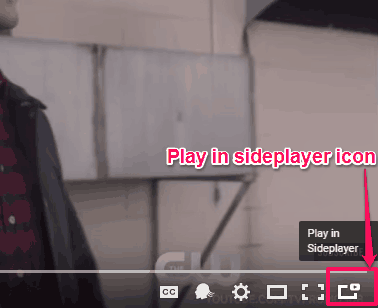 Sideplayer- Play In Sideplayer Option
