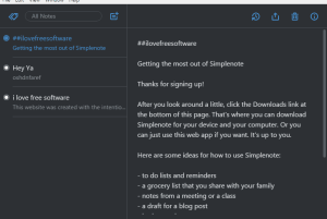 Simplenote free note taking software