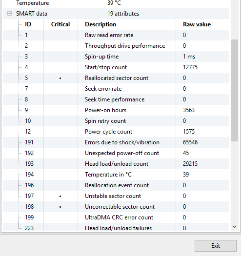 check SMART data