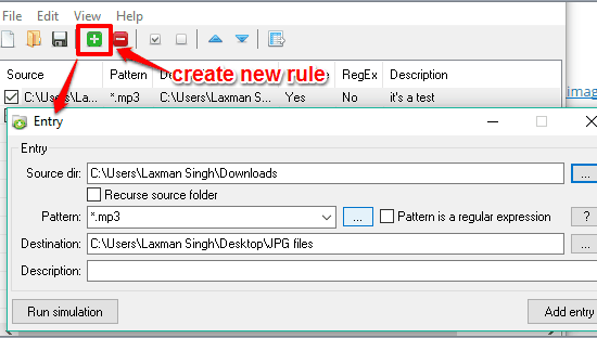 create a new rule