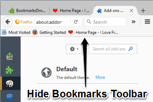 hide bookmarks toolbar